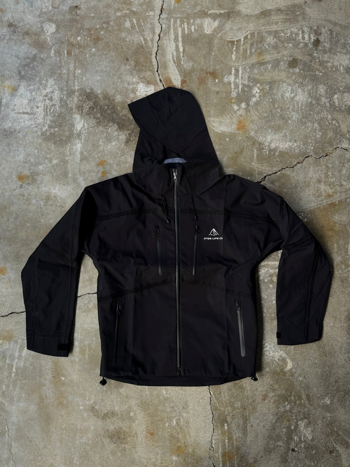 Black taped shell jacket