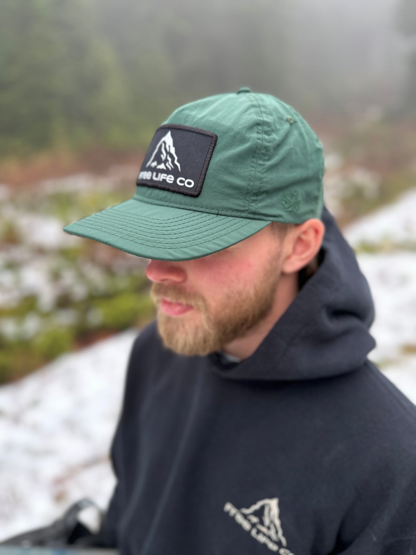 Green nylon hat