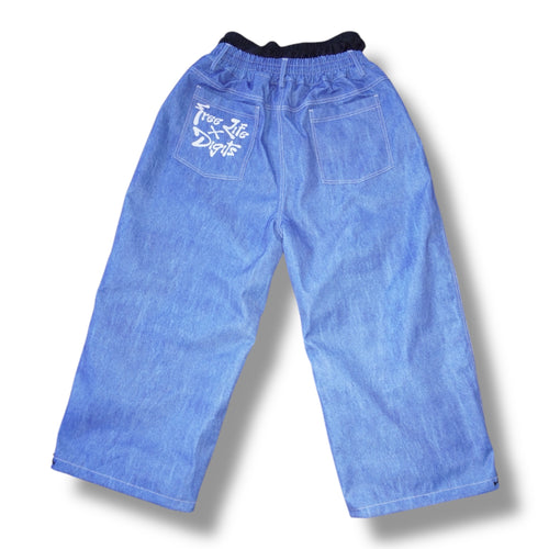 Digits X Freelifeco baggy denim snow pants