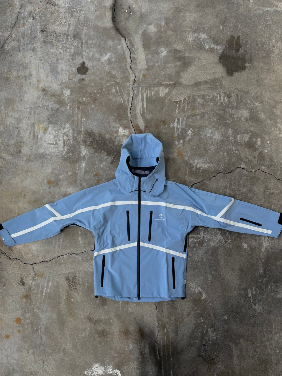 Blue taped shell jacket