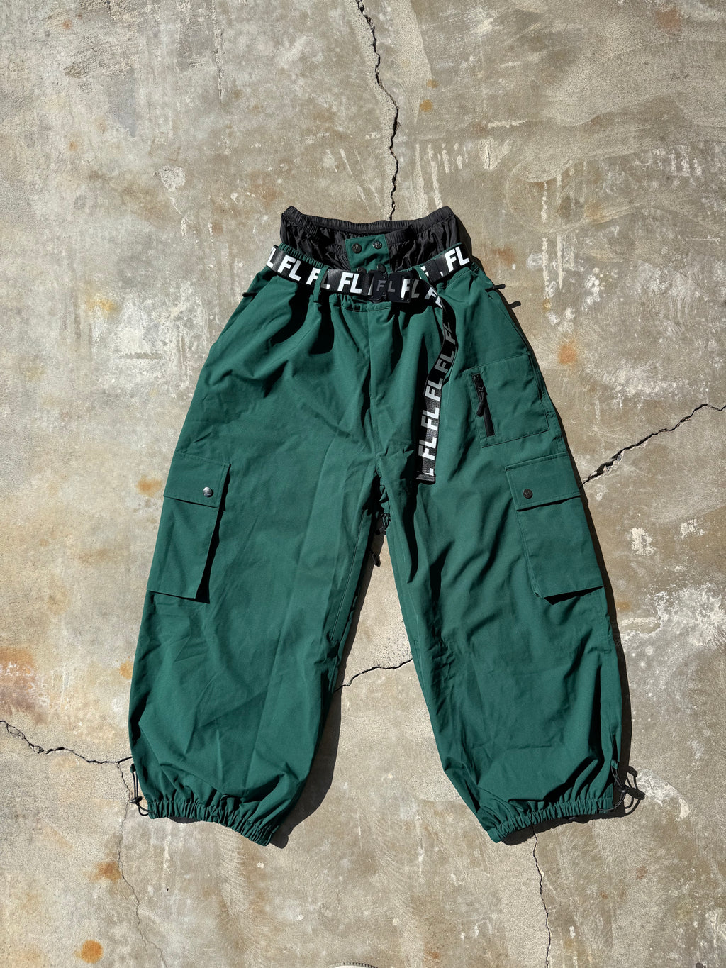 Green Baggy Snow Pants