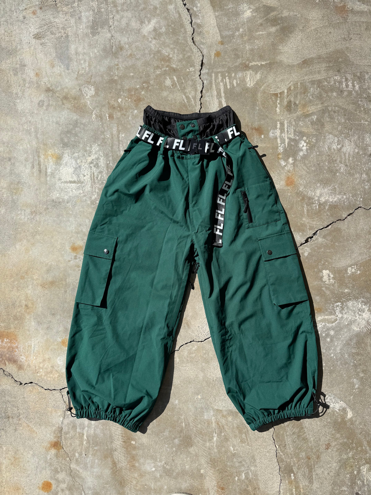 Green Baggy Snow Pants