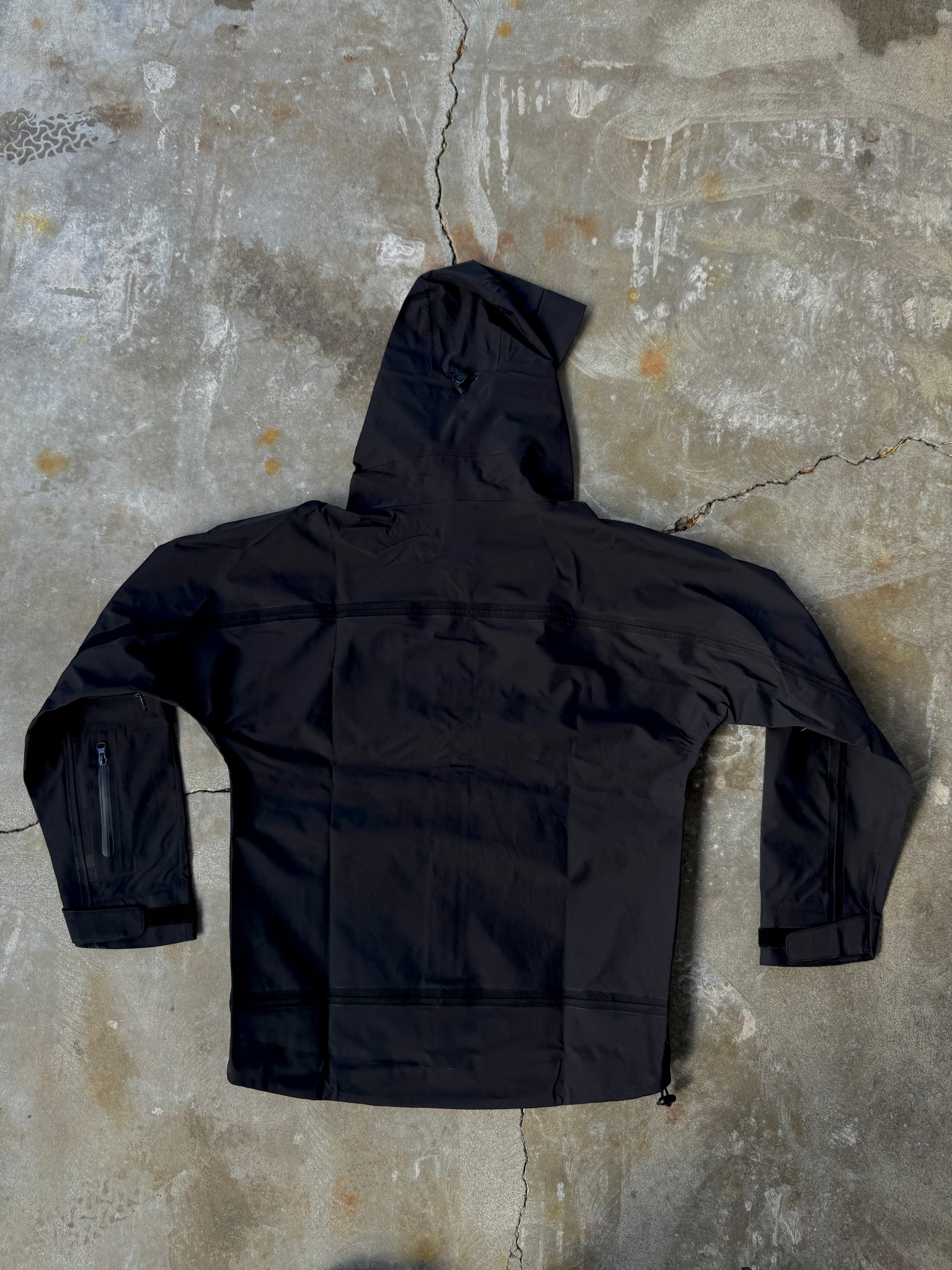 Black taped shell jacket