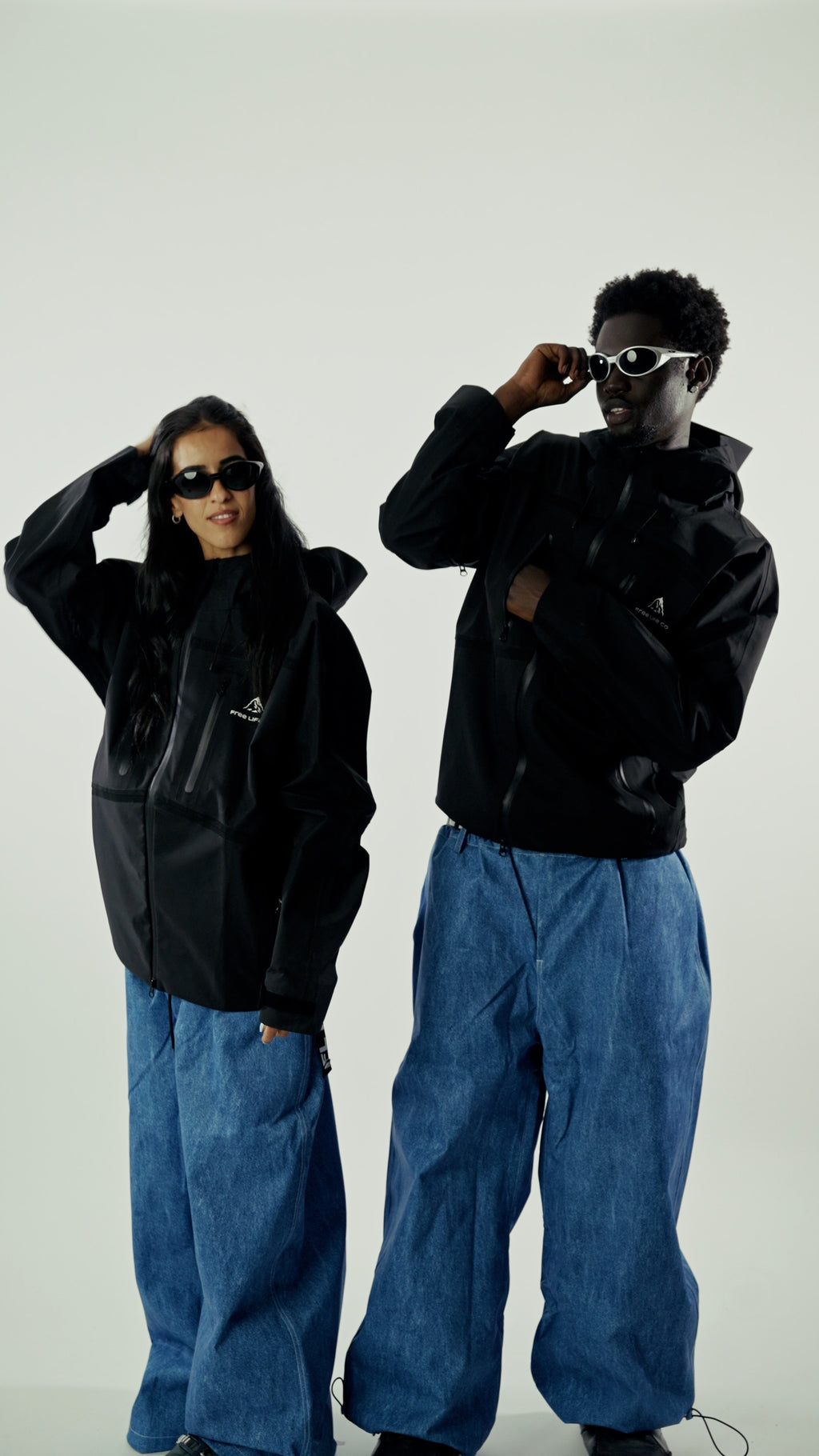 Baggy Denim Snow Pants V4