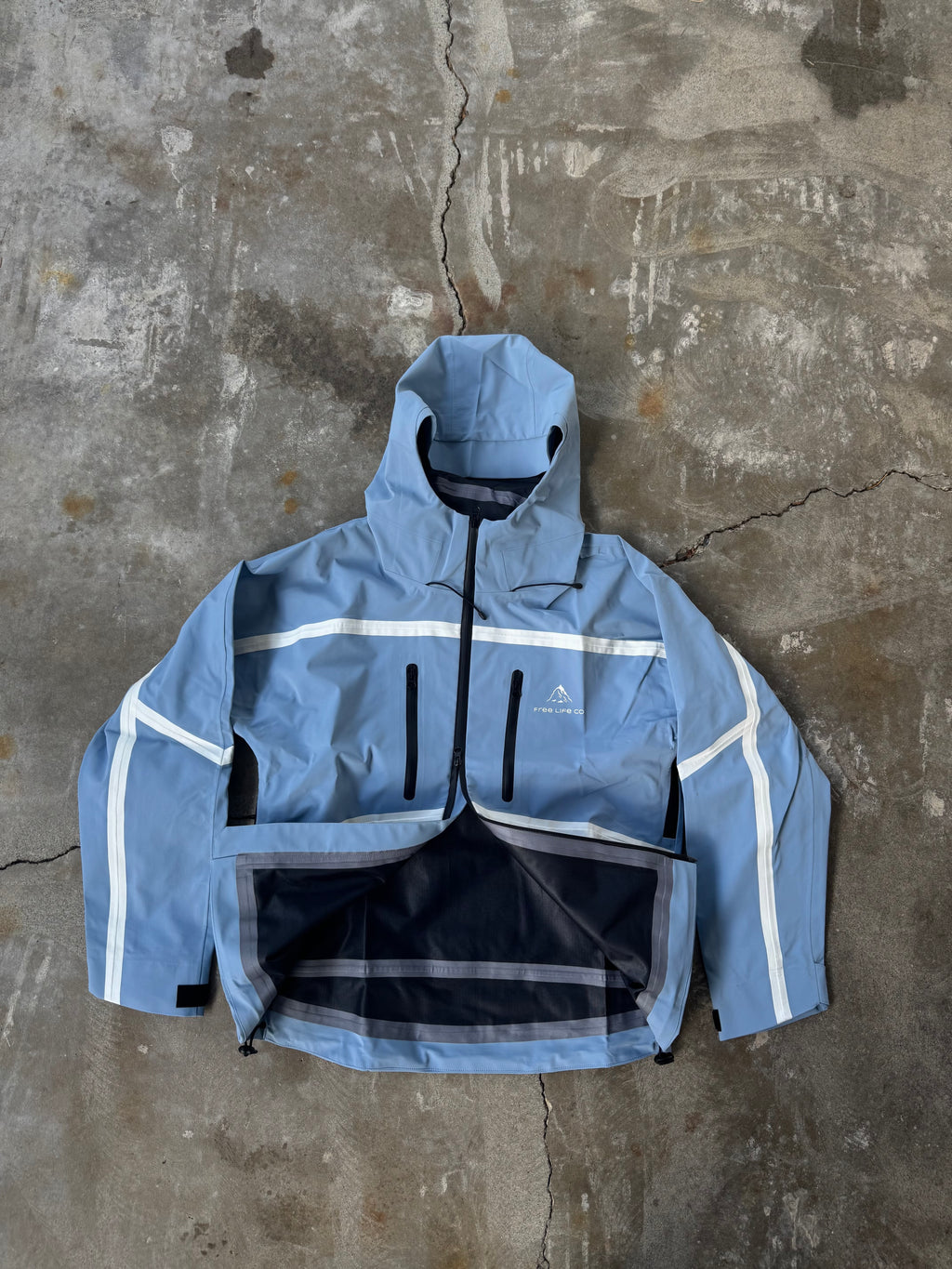 Blue taped shell jacket