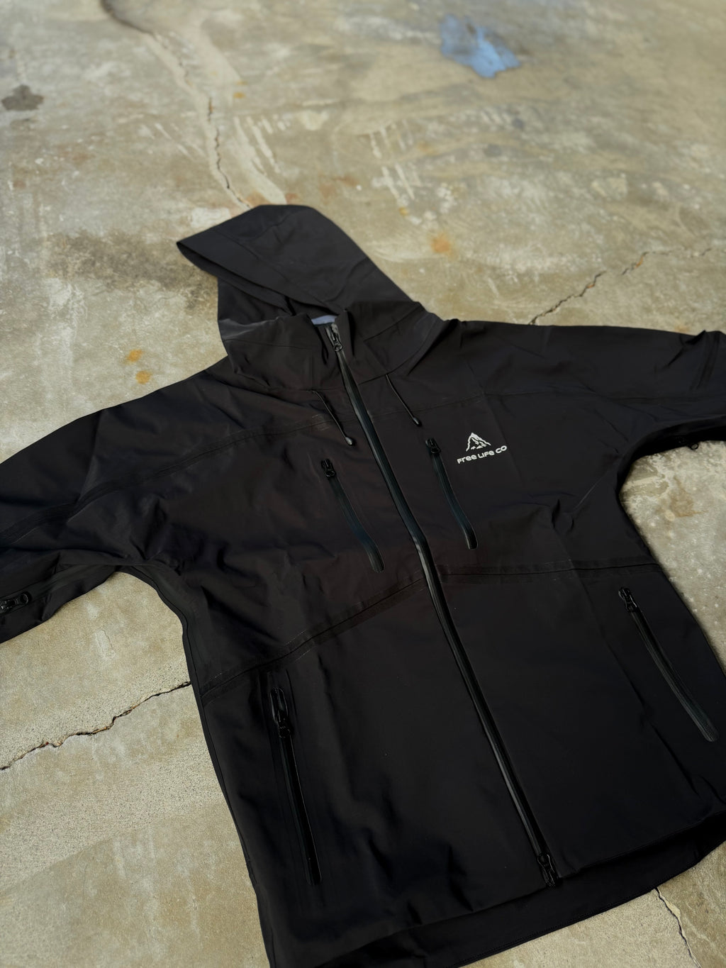 Black taped shell jacket