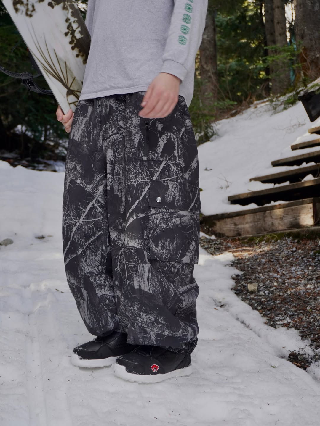 Black-Realtree Baggy Snowpants V3